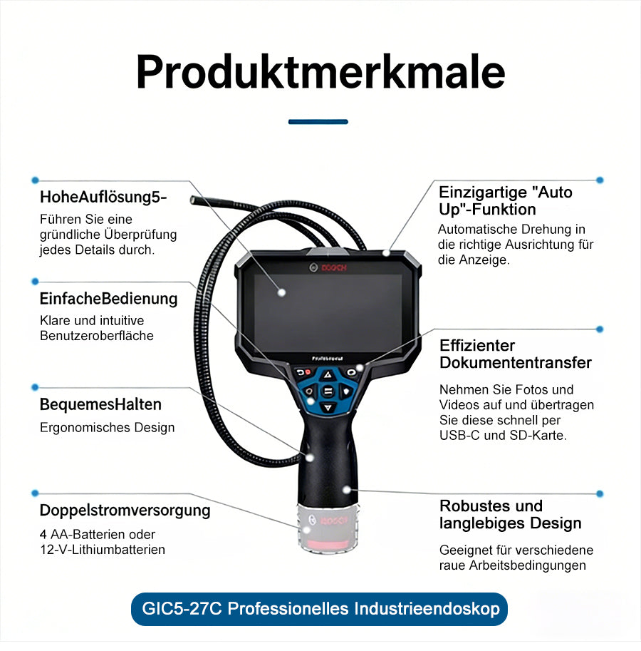 Bosch GIC 12V-5-27 C: Ein professionelles Industrieendoskop